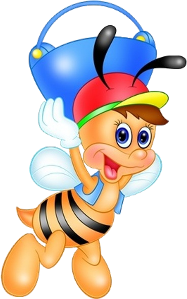 Bee Cartoon Clip Art - Bee (600x600), Png Download