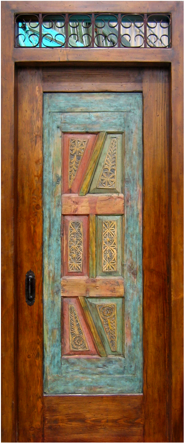 Door With Transom - Home Door (446x1000), Png Download