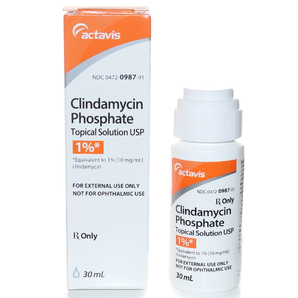 Clindamycin Phosphate 1% Top Sol 30ml - Prescription Drug (600x780), Png Download
