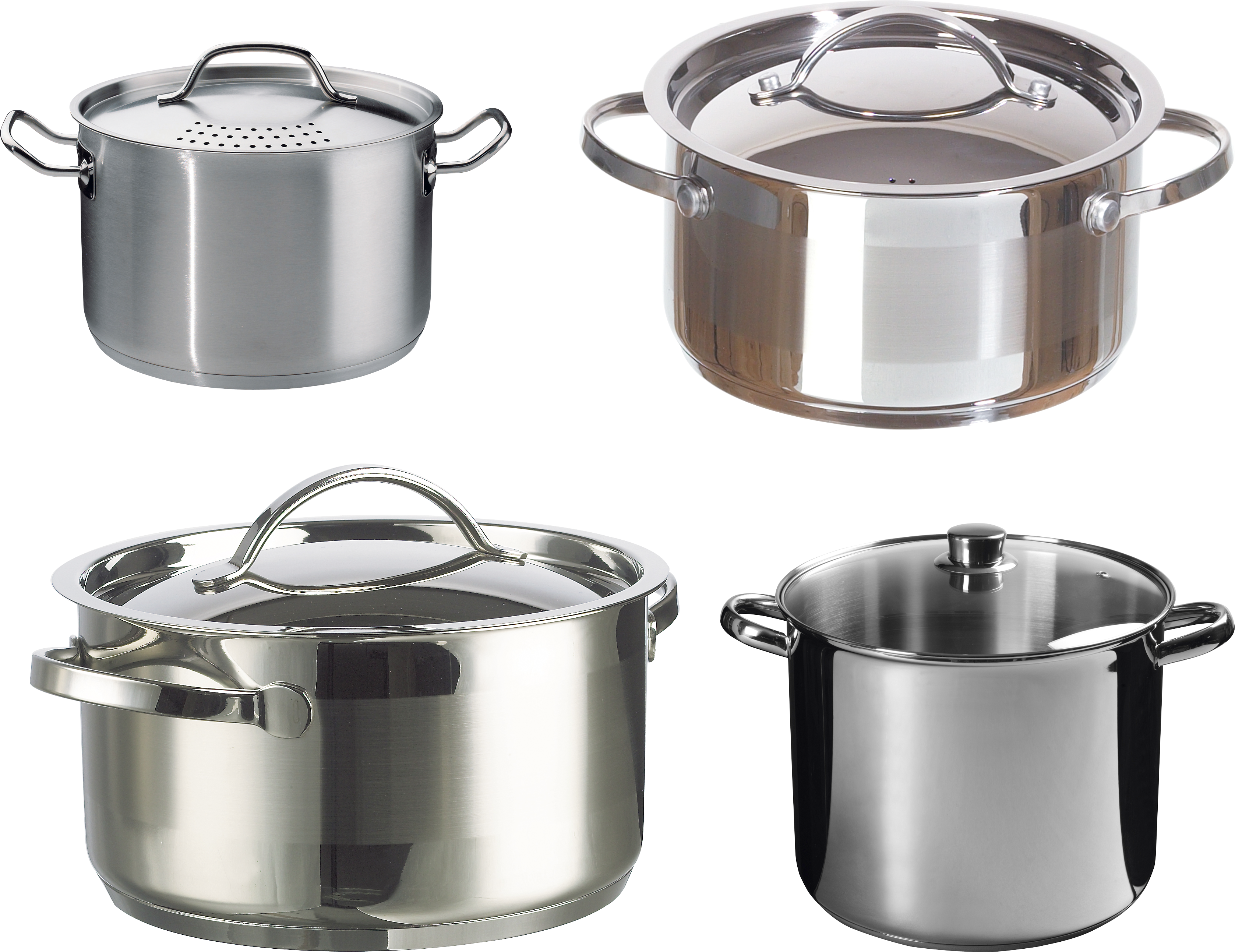 Cooking Pan Png Image - Stainless Steel Cookware Png (3355x2586), Png Download