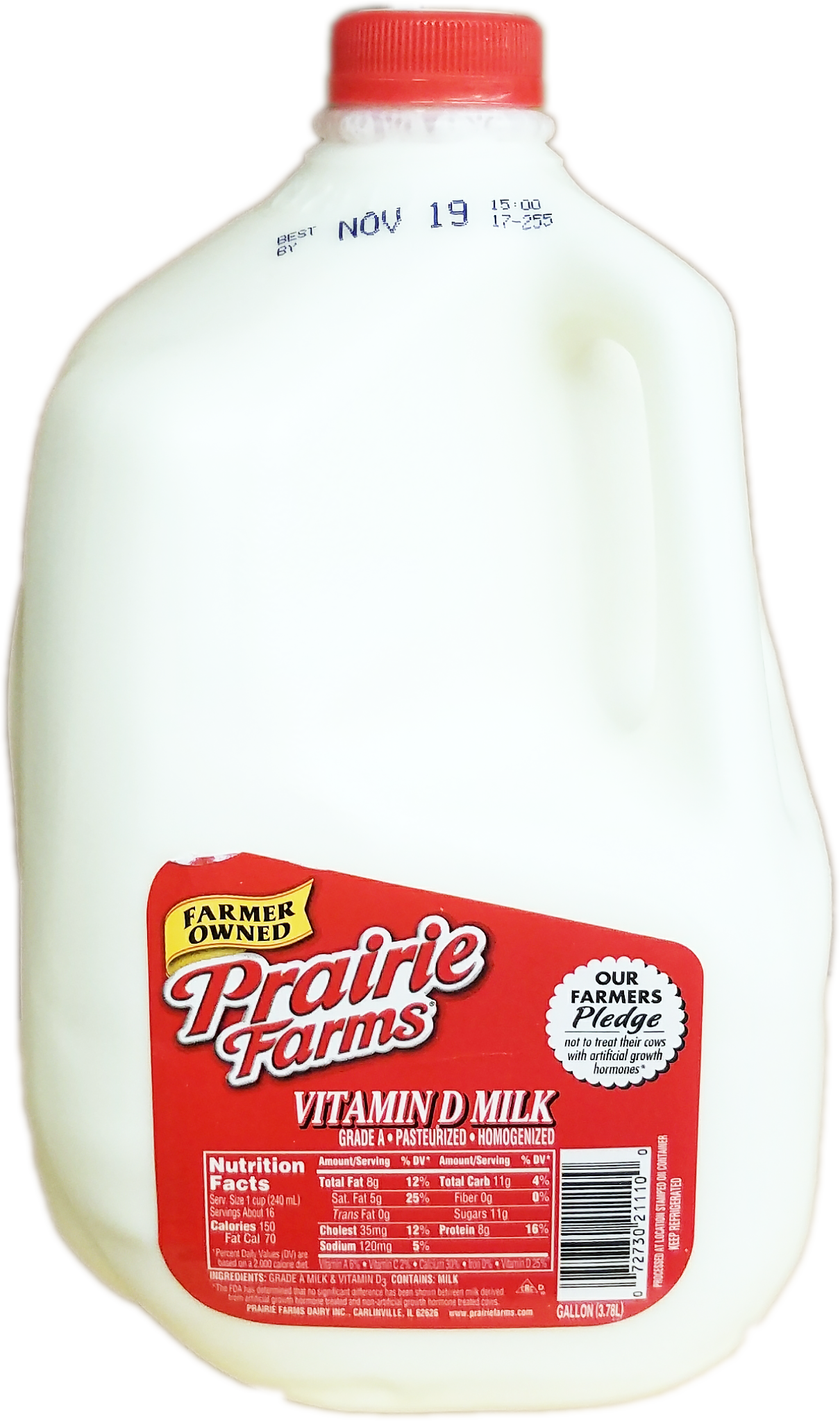 Prairie Farms Whole Milk, 1 Gallon - Prairie Farms (1210x2048), Png Download