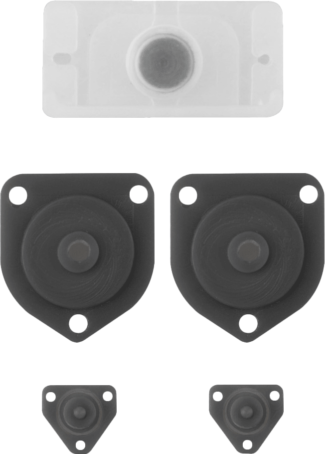 Playstation 4 Controller Rubber Conductive Pads - Repuestos Control Ps4 (652x910), Png Download
