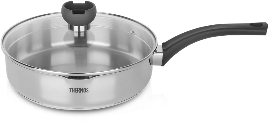 Thermos 26cm Essential Saucepan With Lid - Sauté Pan (1000x1000), Png Download