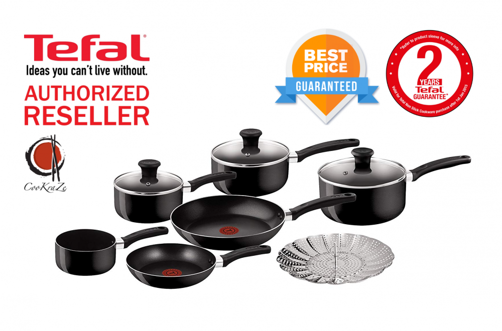 Premium Set Tefal Delight 7 Piece Non Stick Cookware - Tefal Delight 7 Piece Set (1000x1000), Png Download