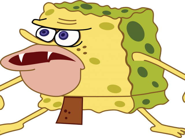 Internet Meme Clipart Sad - Caveman Spongebob No Background (640x480), Png Download