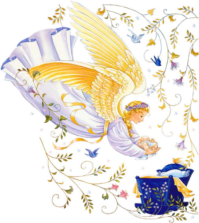 Angel With Baby Png Picture - Angel And Baby Png (660x738), Png Download