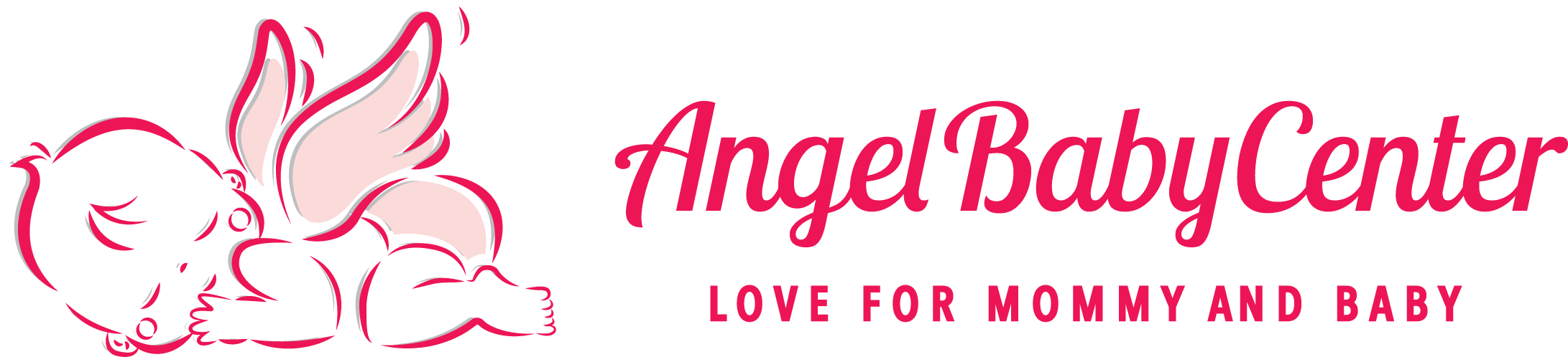 Angel Baby Center - Calligraphy (2182x498), Png Download