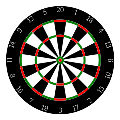 Free Dart Board (610x610), Png Download