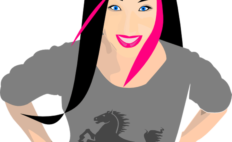 Black Clipart Hairdresser - Mom Black Hair Cartoon (800x491), Png Download