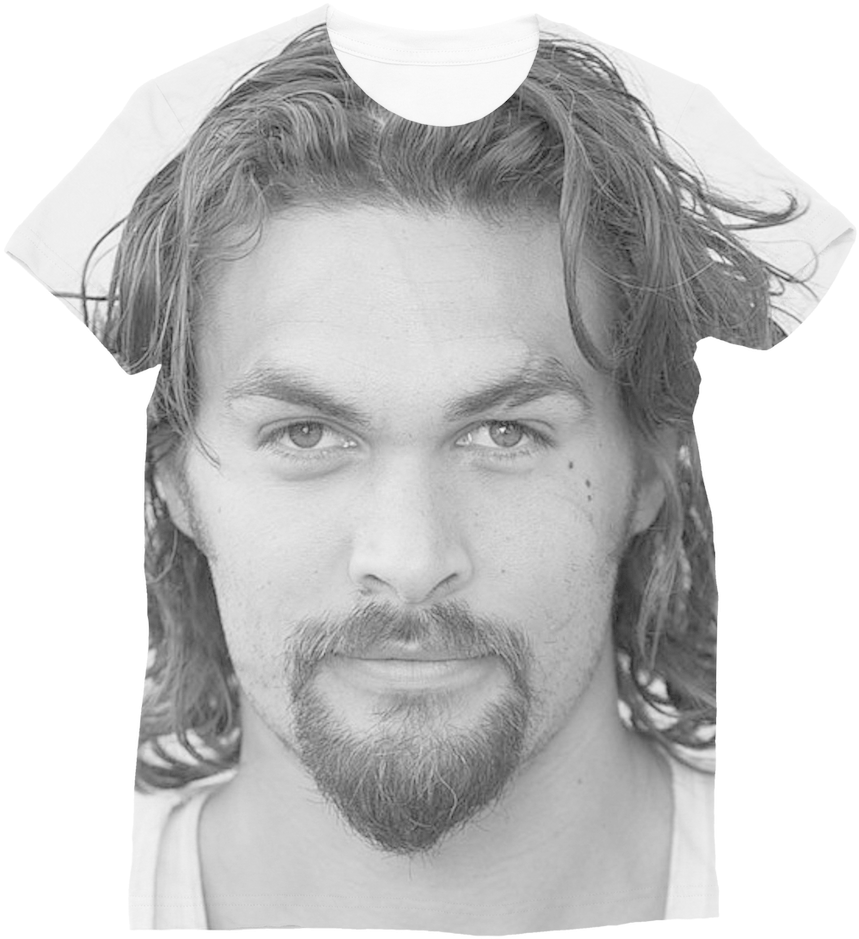 Jason Momoa ﻿classic Sublimation Women's T-shirt - Jason Momoa Black And White (1024x1024), Png Download