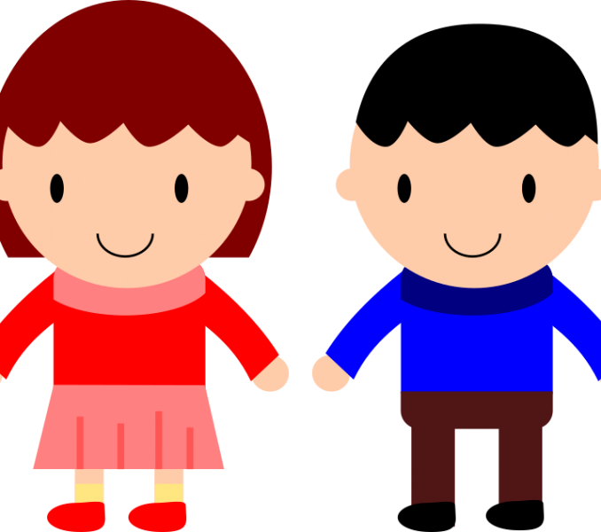 Little Kids Clipart Little Kids Girl And Boy Clipart - Clipart Boy And Girl (678x600), Png Download