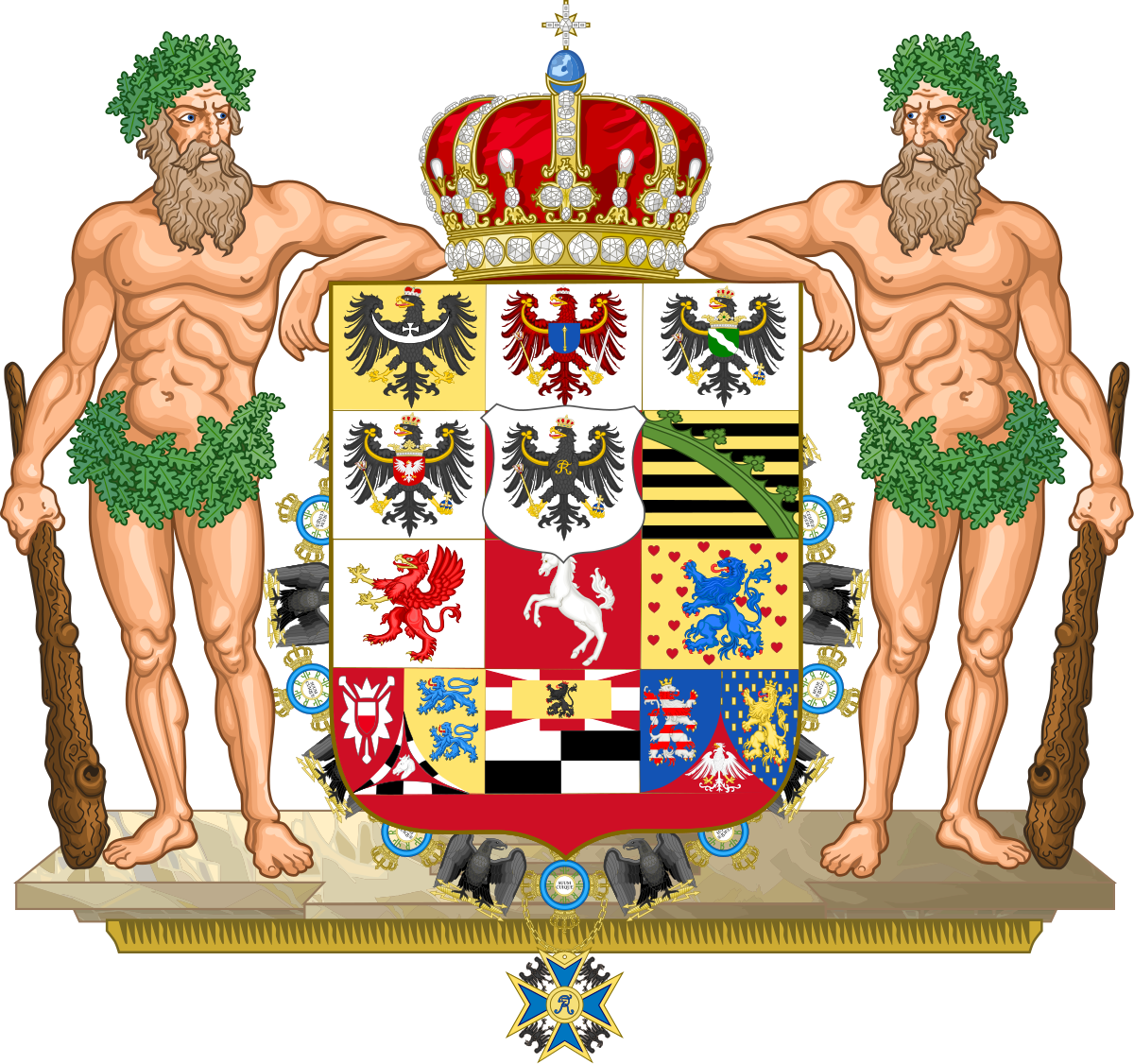 North German Confederation Coat Of Arms (1200x1126), Png Download