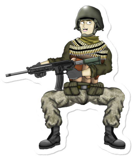 "dip Dip Potato Chip" Sticker - Sniper (650x650), Png Download
