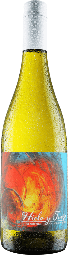 Hielo Y Fuego Chardonnay - Glass Bottle (400x1076), Png Download