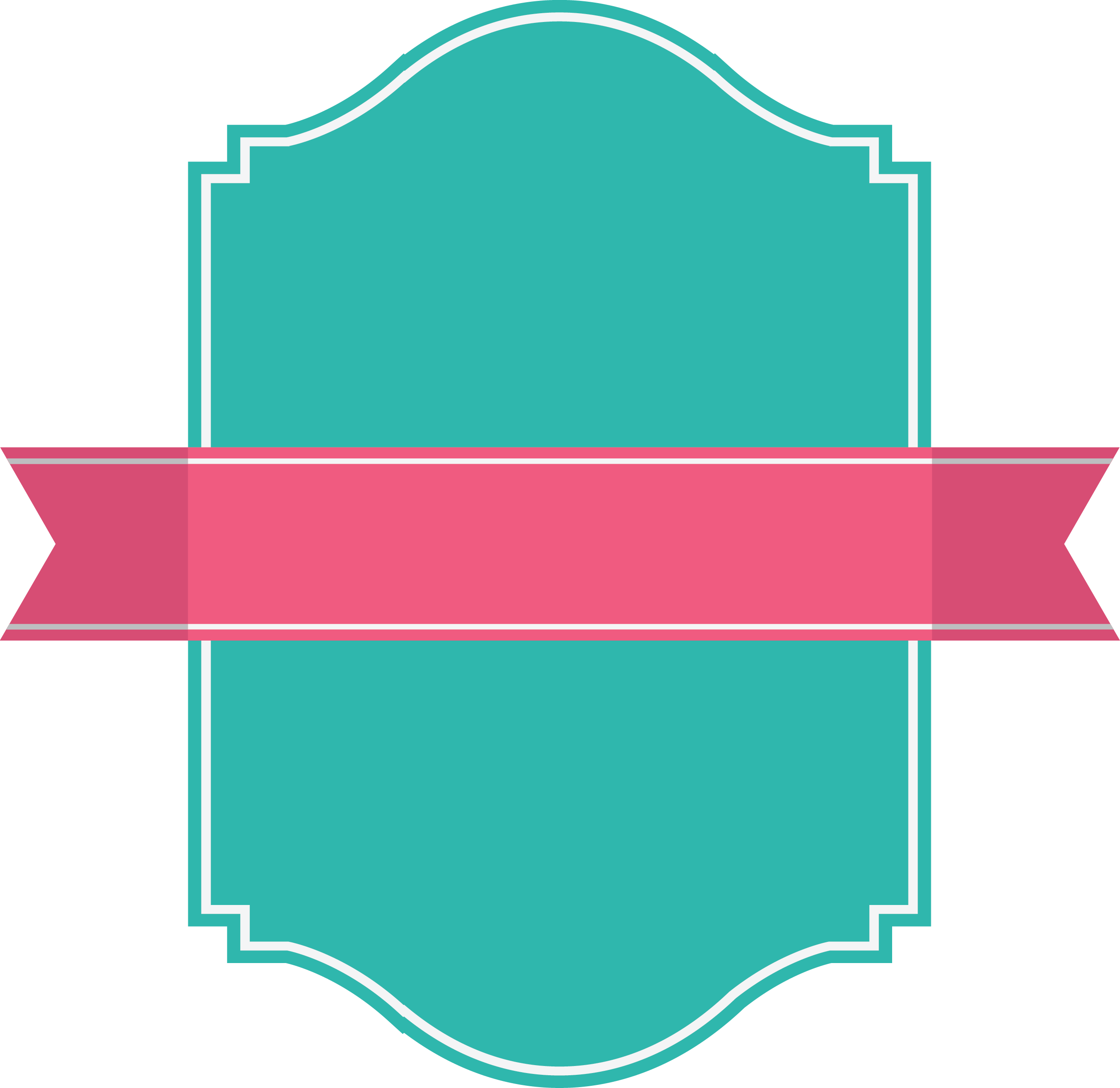 Green Rectangle Badge With Pink Ribbon Banner With - Querido Pasado Gracias Por Todas Las Lecciones Querido (2546x2473), Png Download