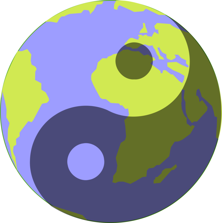 Yin And Yang Earth Planet Taoism Information - Circle (748x750), Png Download