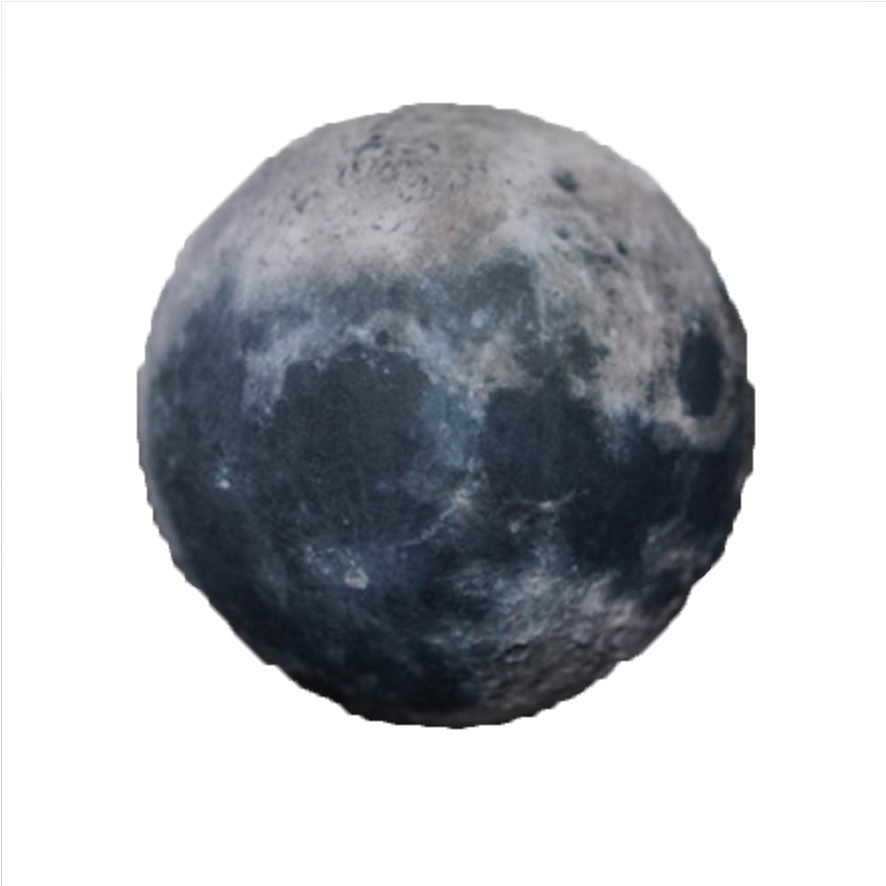 3d Printed Globe The Moon - Sphere (1000x1000), Png Download