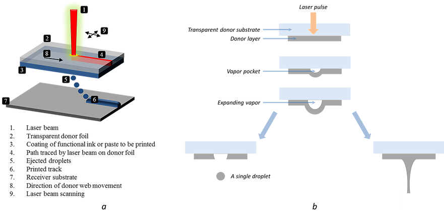 Diagram Of Laser Induced Forward Transfer Or Lift Printing - Diagram (880x430), Png Download