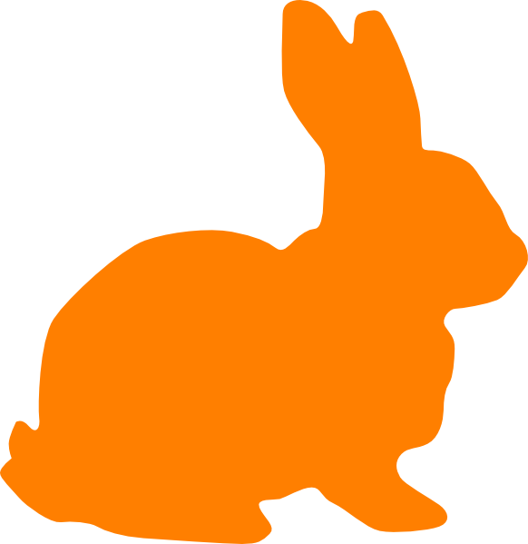 Bunny Rabbit Silhouette Clip Art N23 - Rabbit Silhouette (582x599), Png Download