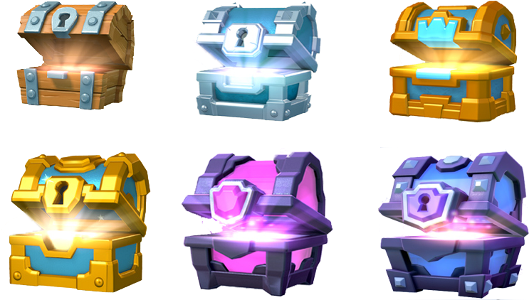 En Clash Royale Hay Cofres En Esos Cofres Te Pueden - Clash Royale Resources (800x500), Png Download