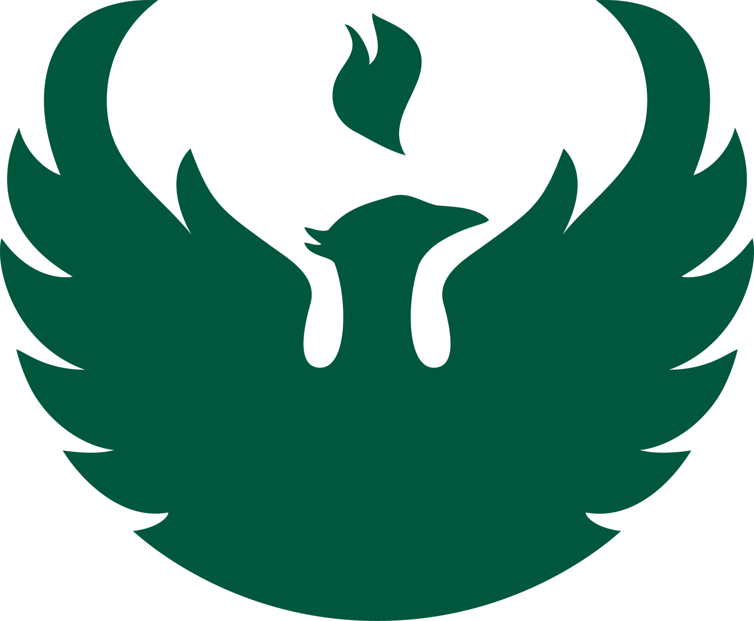 Phoenix Emblem Pms34 - Uw Green Bay Logo (1500x1236), Png Download