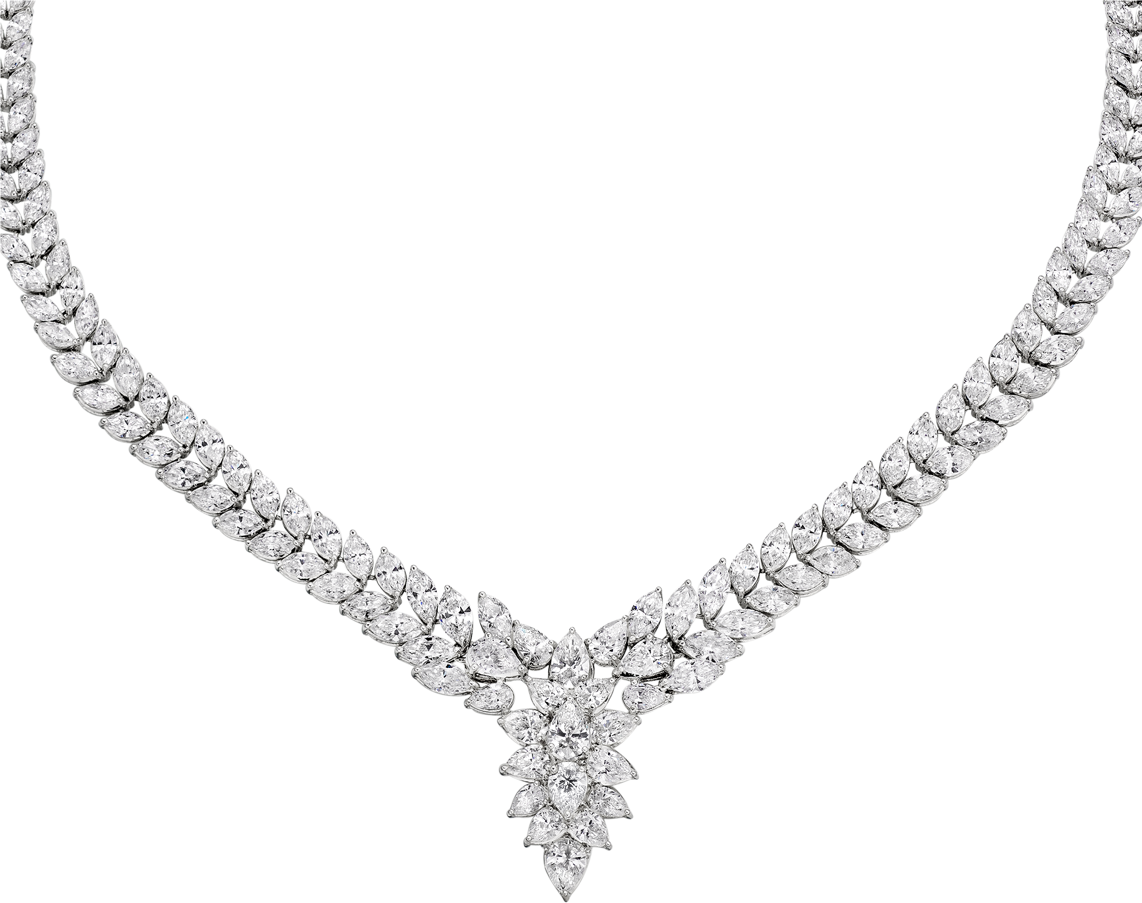 Grand Marquis Diamond Necklace - Necklace (2240x2240), Png Download