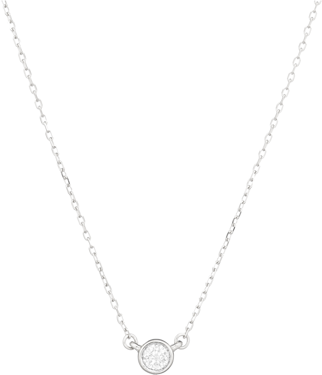 Single Diamond Necklace - Necklace (1080x1080), Png Download
