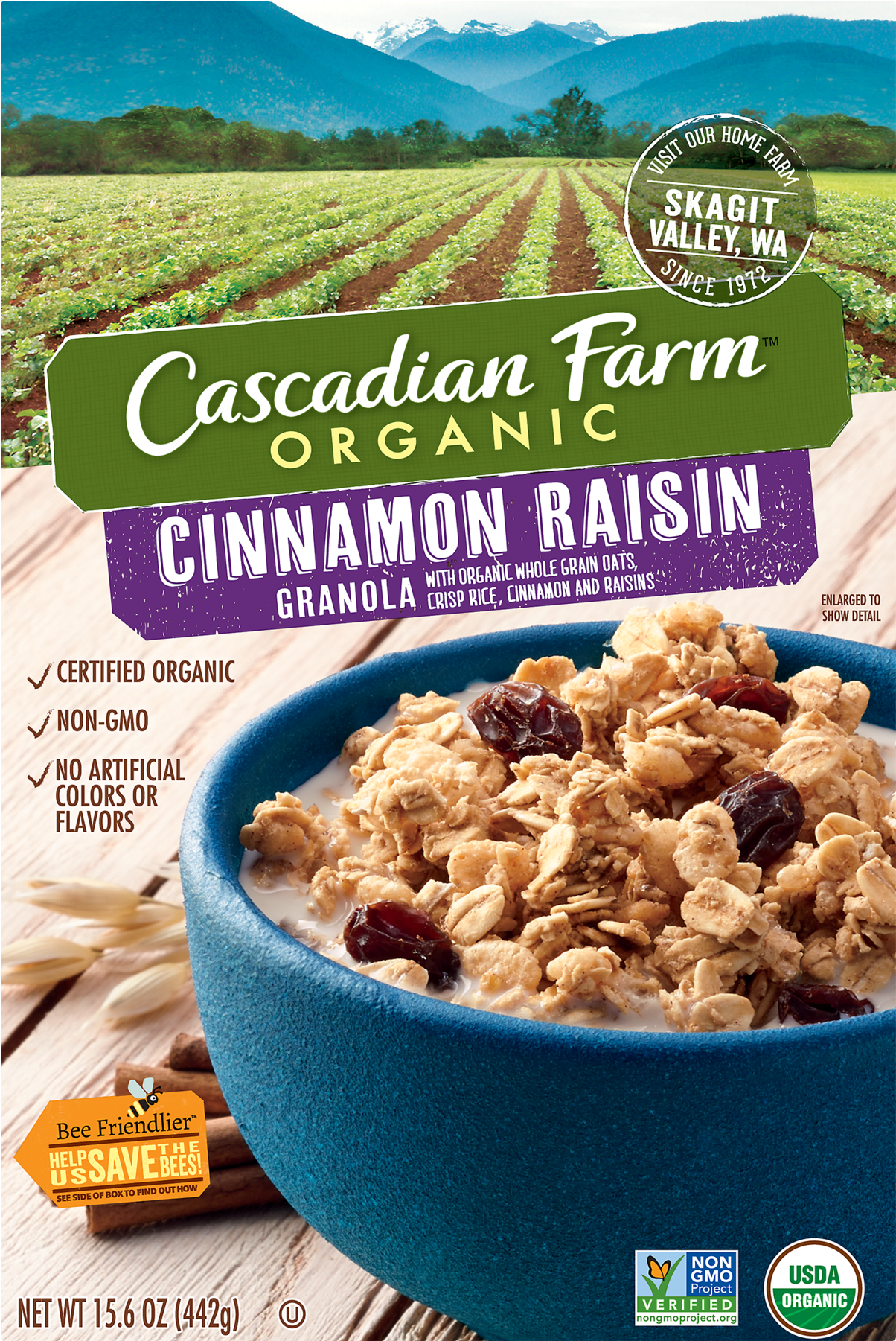 Box Clipart Raisins - Cascadian Farms Cereal Raisin (1800x1800), Png Download