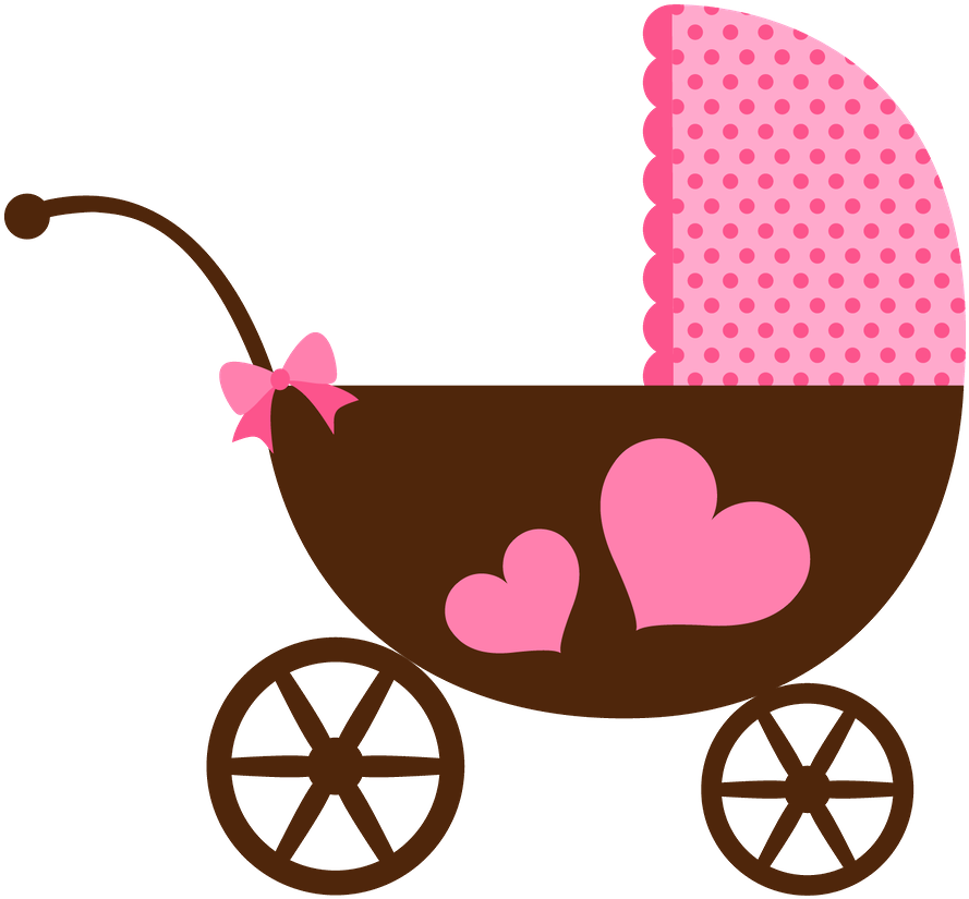 Orange Clipart Baby Carriage - Carriola De Bebe Dibujo (900x900), Png Download