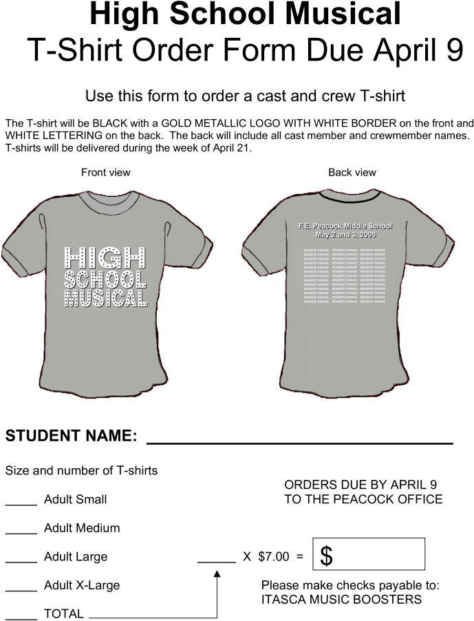 Large Size Of Free High T Shirt Order Form Templates - T-shirt (791x1024), Png Download