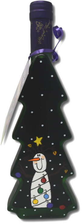 Hand Painted Christmas Tree Snowman With Lights - Christmas Tree (600x800), Png Download