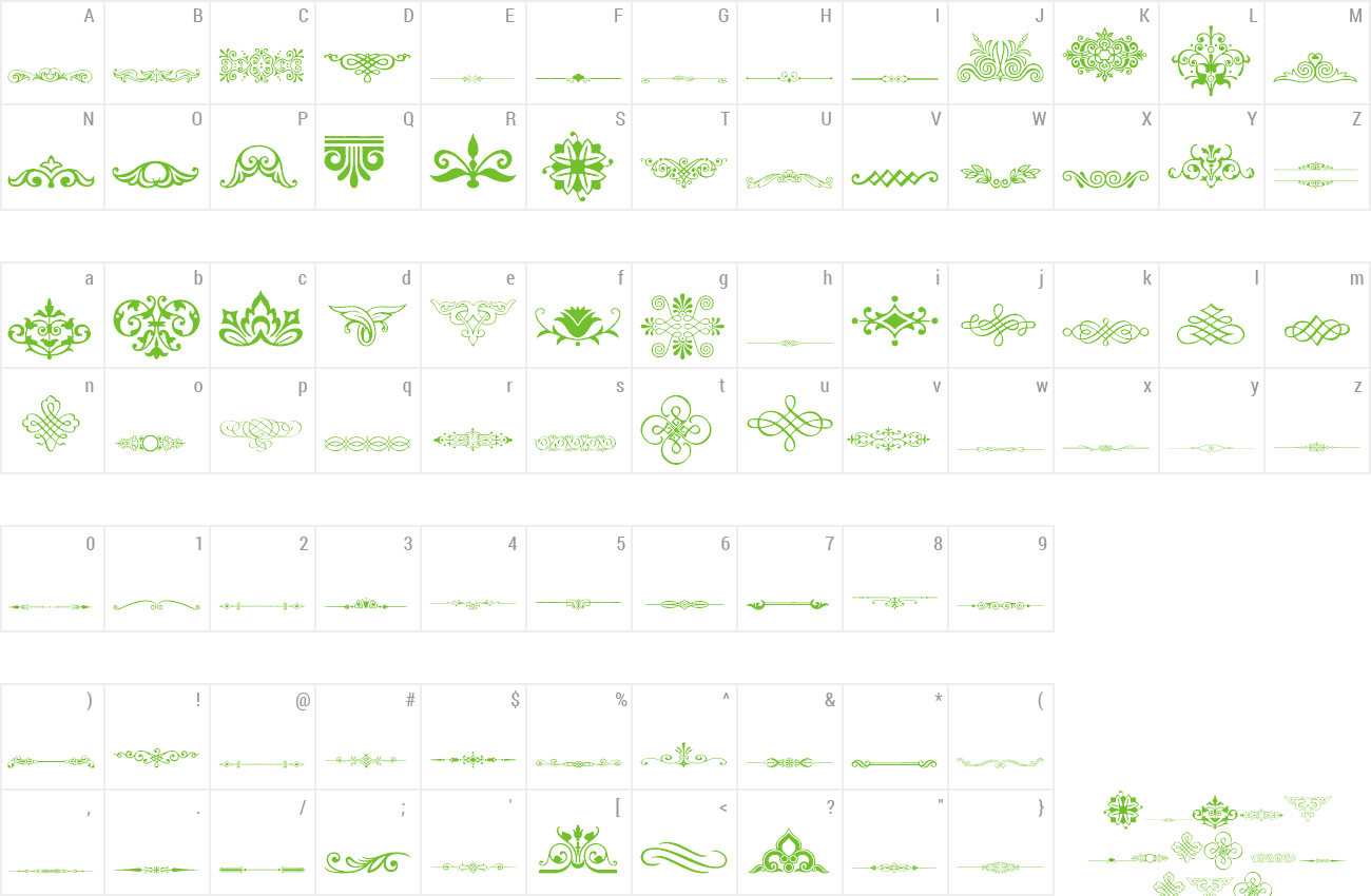 Font Vintage Decorative Signs 3 Preview - Number (1300x850), Png Download