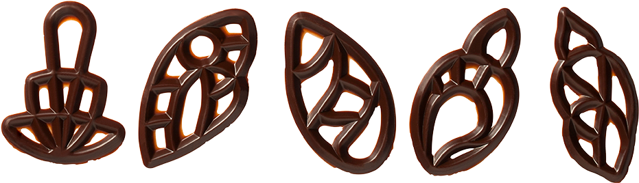 Dark Chocolate Figurolas Assortment - Decoraciones De Chocolate Png (1000x1000), Png Download