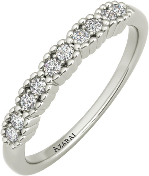 Nina Sterling Silver Wedding Band - Engagement Ring (1024x1024), Png Download