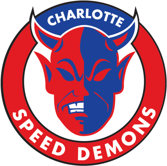 Charlotte Speed Demons Charlotte Now - Emblem (608x599), Png Download