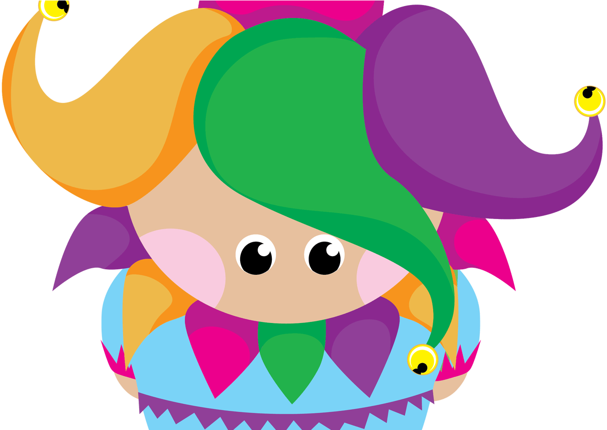 Mardi Gras Archives New Orleans Free Vector Clip Art - Mardi Gras Cartoon Jesters (1368x855), Png Download