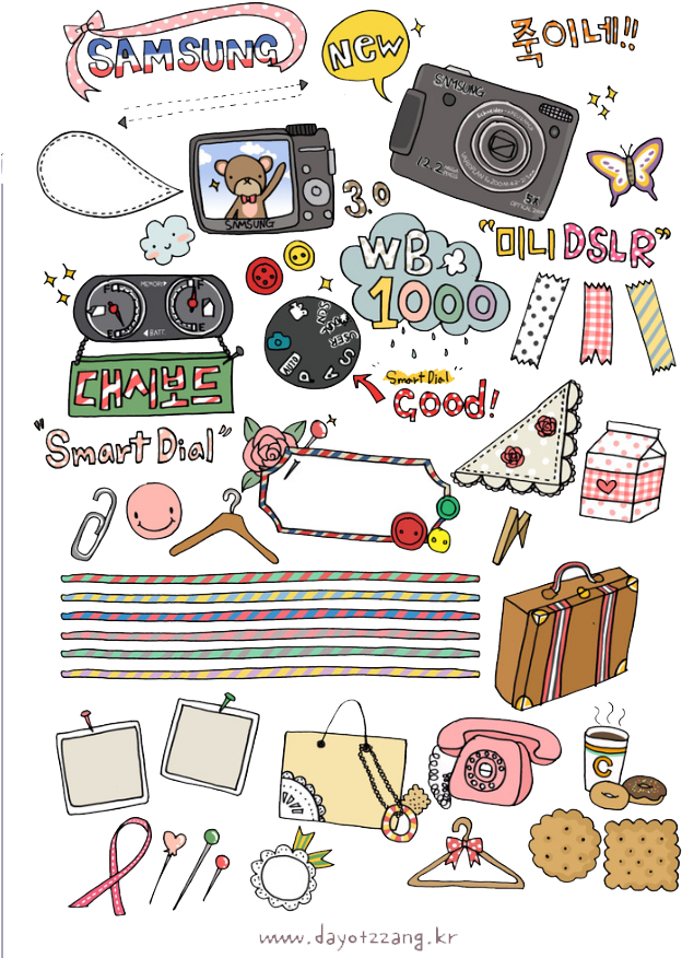 Sticker Png Siamzone - ไอคอน น่า รัก เกาหลี (681x900), Png Download