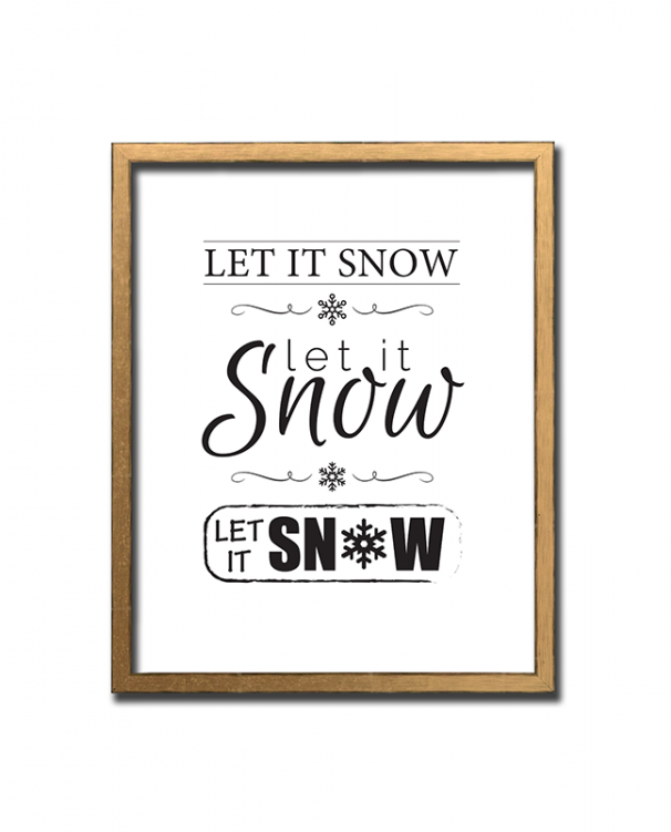 Let It Snow - Calligraphy (750x750), Png Download