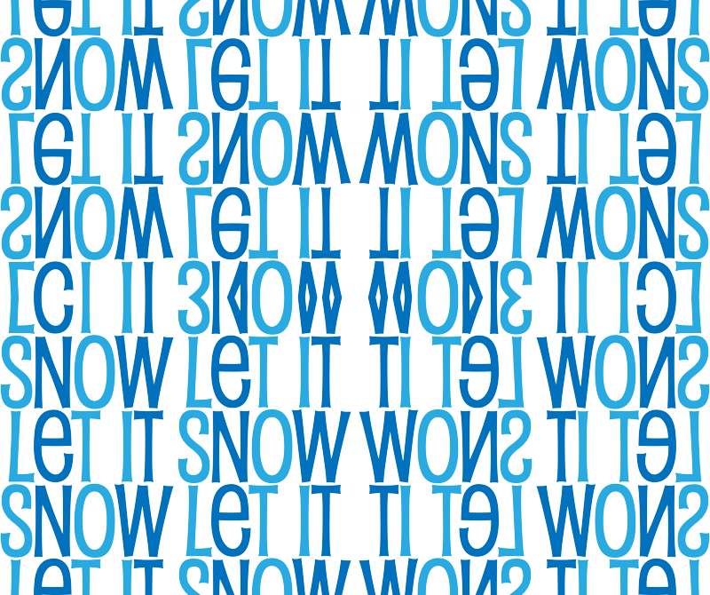 Let It Snow, Cute Winter Text Pattern With Different - Circle (800x670), Png Download