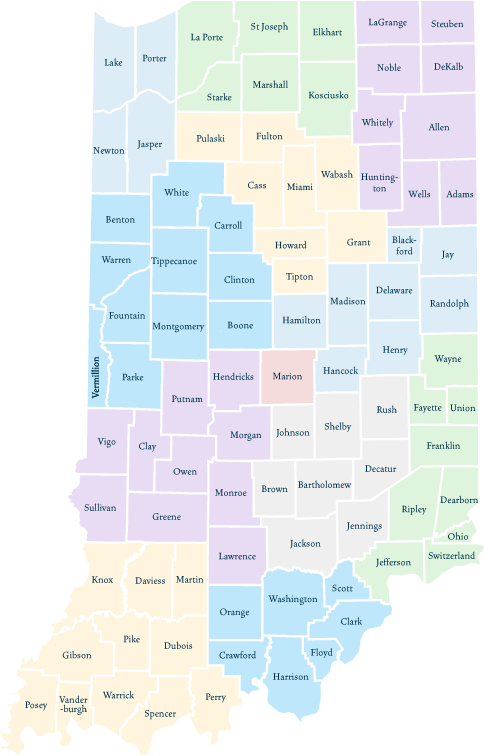 District Map - Starke County Indiana (484x756), Png Download