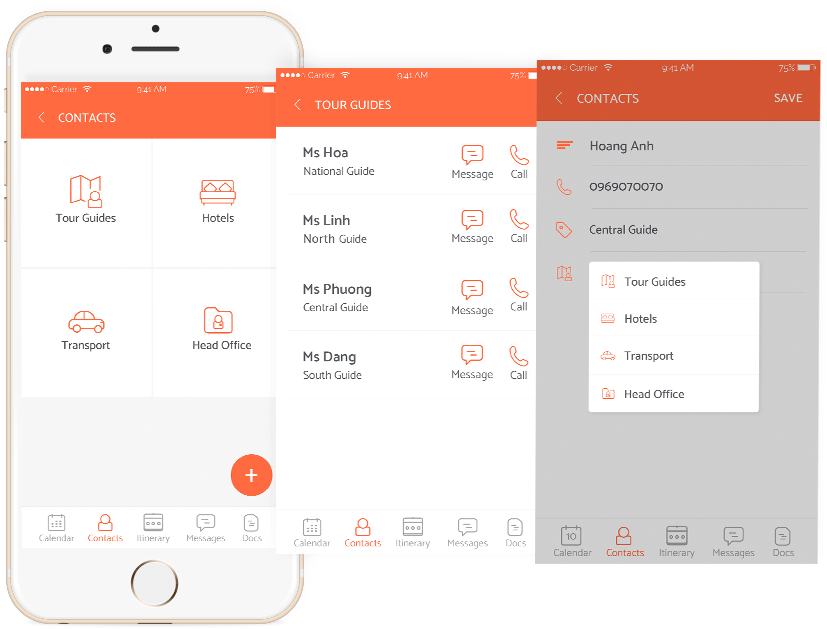 Tineri App Contacts - Itinerary App (827x629), Png Download