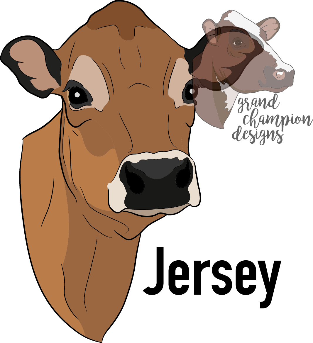 Carts Clipart Cow - Jersey Cartoon Cow (1067x1170), Png Download