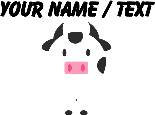 Cartoon Cow Posters (700x700), Png Download