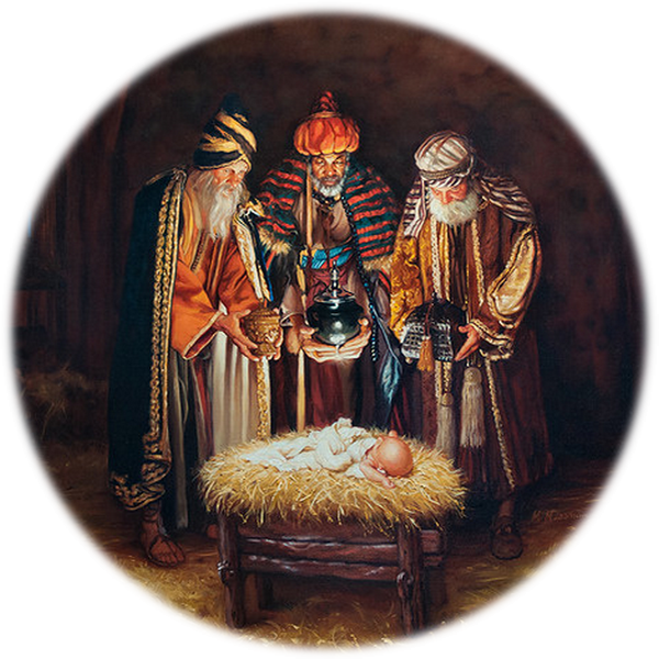 Jesus Birth Three Kings (600x600), Png Download