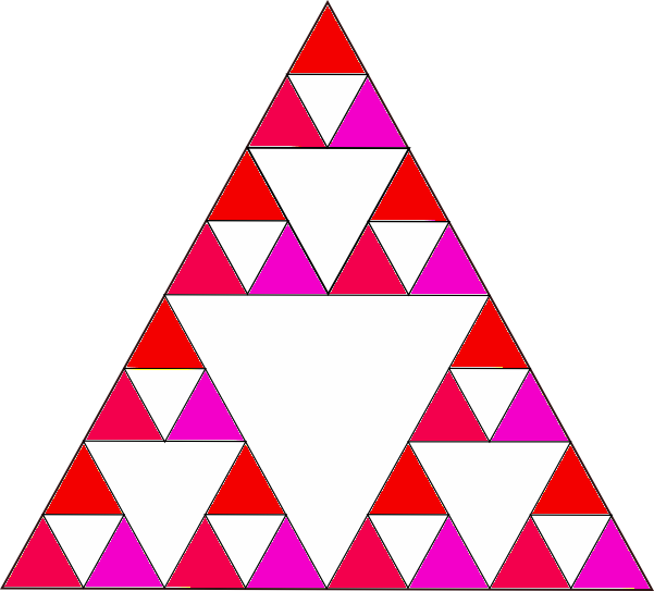 Paso 1 Paso - Pascals Triangle Sierpinski's Triangle (601x543), Png Download