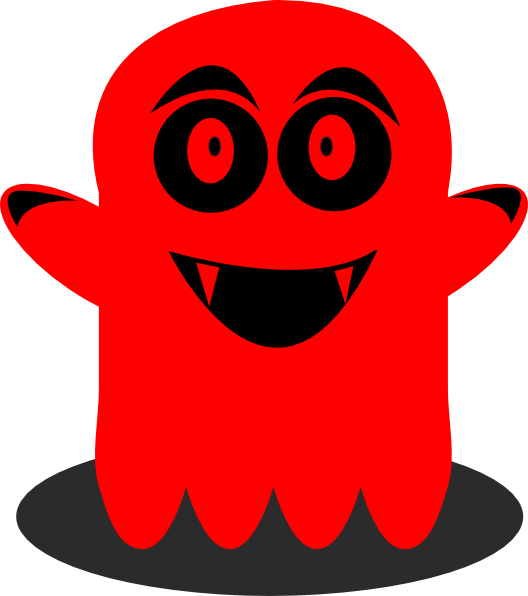 Red Ghost (528x596), Png Download