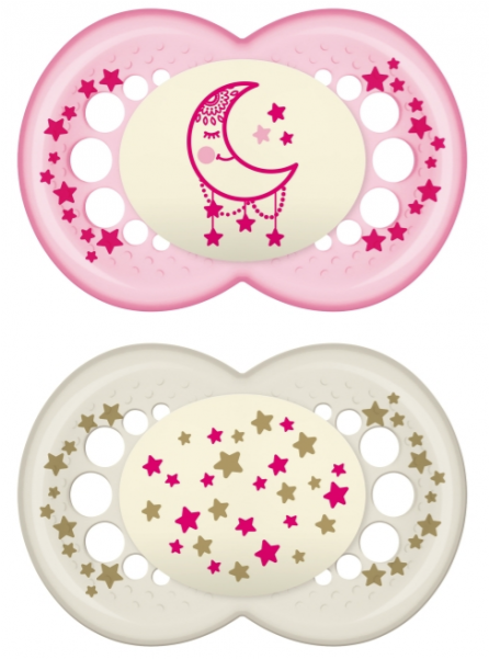 Mam Night 260s, Silicone Orthodontic Soother Glowing - Mam Dummies 12 Months (800x600), Png Download