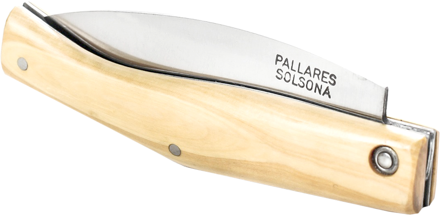 Pallares Busa Wood Folding Pocket Knife 8cm - Blade (900x900), Png Download