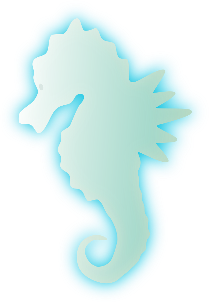 Glowing Seahorse Vector - Seahorse (706x1000), Png Download