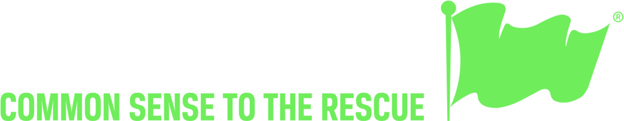 Green Flag Logo Brand Page - Human Action (1277x291), Png Download